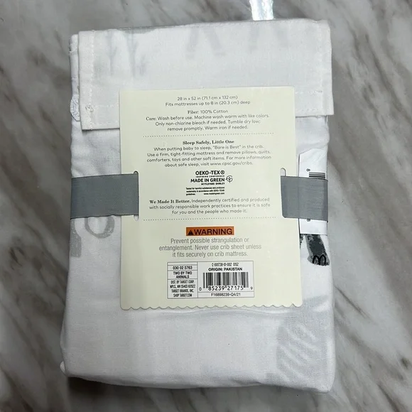 Crib fitted sheet - Picture 2 of 3